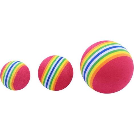 Balle Pour Chat - EVA Souple - Jouet Silencieux Pour Chats Intérieurs - Diamètre 6,3 cm 4,2 cm 3,5 cm - Lot De 3 (1/4)