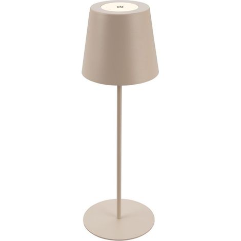 Lampe de table LED sans fil tactile réglable 36x10.5 cm 2.5 W 200 lm 2700 K blanc chaud RVB IP44 hauteur ajustable USB C beige lampe interieur exterieur (1/5)