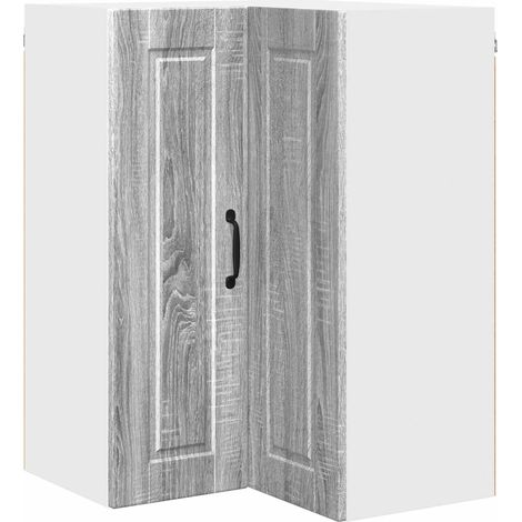 Maison Exclusive - Armario Esquinero de Pared PORTO Gris Sonoma 5