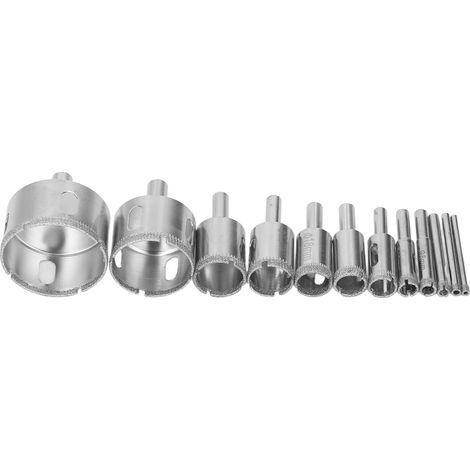 Jeu de scies cloches carbure pour verre, marbre et céramique, tige ronde, coupe rapide, haute durabilité, pour perceuse (1/5)