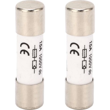2 Pièces Fusible Photovoltaïque 15A 1000VDC Haute Capacité de Rupture 20kA Protection Court-Circuit Solaire (1/5)