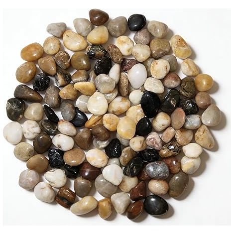 Natural Decorative Pebbles, Small for Plants, River Stones Aquarium Vase Garden (Multicoloured) (1/5)