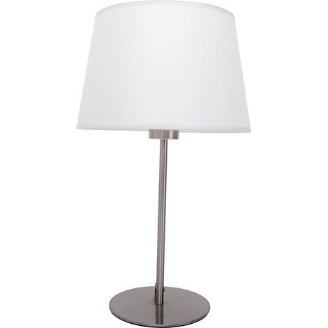 Naeve BOLOGNA Lampe de table avec abat-jour rond conique beige 1xE27 rosace en acier