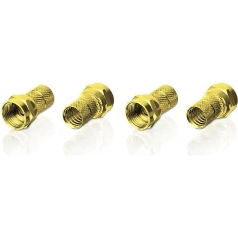 Fiche F - TELEFUNKEN - Dia 7mm - Raccordement haute qualité - Câble coaxial - Connecteur jaune