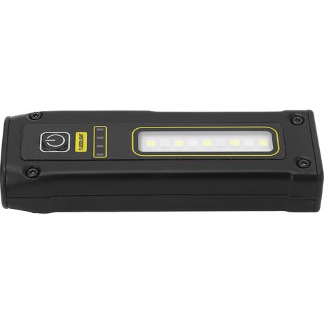 Lampe torche noire à faisceau magnétique avec ventouse, étanche IPX4, rechargeable par USB-C, 1500 mAh (1/5)