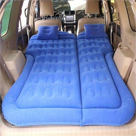 Matelas Gonflable Lit (Bleu) Gonflable pour Voyage sur Voiture Coussin Gonflable Sièges d'auto Multifonctionnel avec Pompe à air et Oreillers pour Véhicule SUV pour Picnic Voyage Camping (1/5)