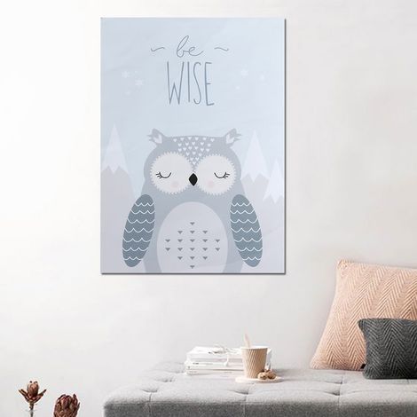 Tableau sur toile représentant un animal de dessin animé, sans cadre, pour la décoration d'une chambre d'enfant (02 21X30cm) (1/4)