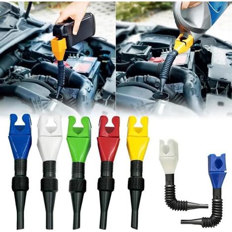 Lot de 4 entonnoirs pliables pour le transfert de carburant — Conçu pour un guidage flexible et la filtration (Couleur aléatoire) (1/5)
