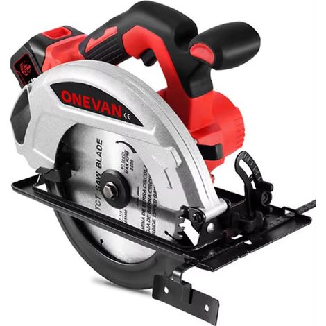 Scie circulaire sans fil 8" 4000W brushless, 11000RPM, coupe bois, outil électrique performant, compatible Makita 18V, sans batterie (1/5)