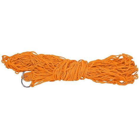 Lit suspendu double confortable en maille de nylon pour le camping en plein air (orange)