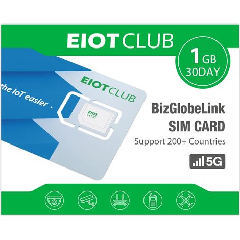 Carte SIM Internationale 1 Go/30 Jours, 5G/4G LTE, Téléphone/Tablette/Routeur WiFi, 200 Pays, sans Contrat, sans Frais d’Itinérance, sans Appels Ni SMS (1/5)