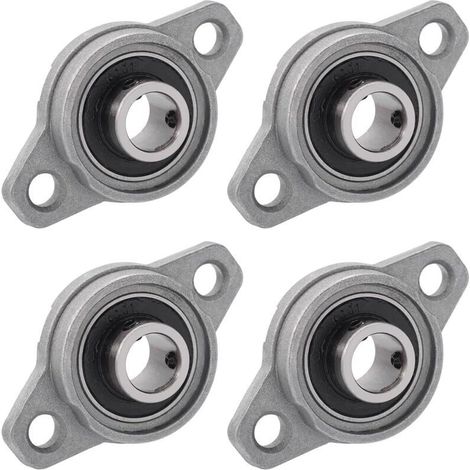 4 rautenförmige Flanschlager 12 mm, Kugellager mit Stehlager für Maschinen