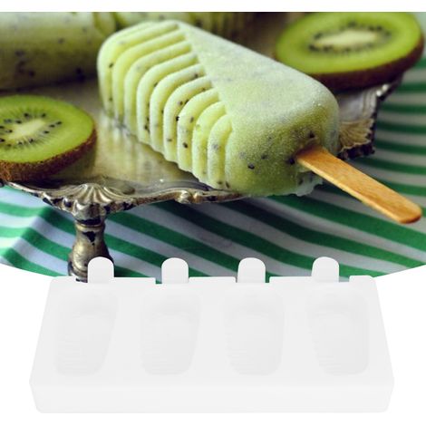 Rechteckiges Silikon-Eiscreme-Formen-Set, selbstgemachte Eiscreme, Küchen-DIY-Werkzeug (1/5)