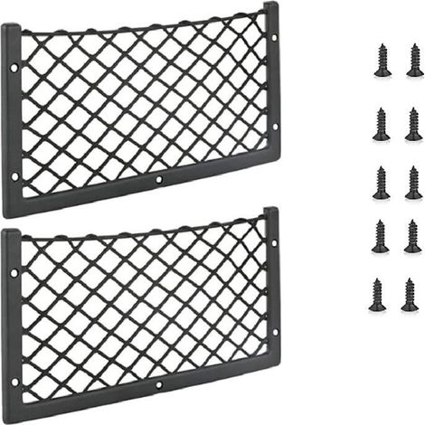 Filet Rangement pour Voiture 2 PCS, Organisateurs Rangement Coffre 36 18 CM, Multifonctionnel Sac Pocket Organizer de Voiture pour (1/4)