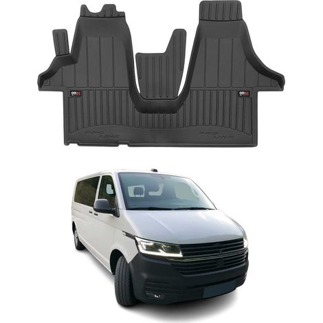 Tapis de Sol Compatible avec VW Transporter T6 2015-2022 Caoutchouc TPE Noir (1/5)