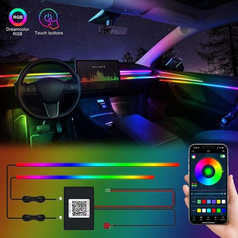 Auto Innenbeleuchtung LED RGBIC Dreamcolor mit App und Musiksteuerung (1/5)