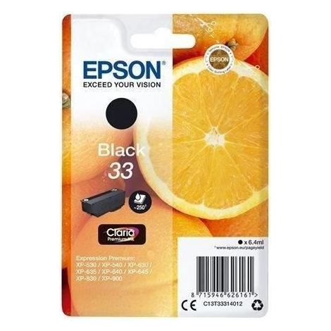 Epson Oranges C13T33314012 cartouche d'encre 1 pièce(s) Original Rendement standard Noir (1/2)