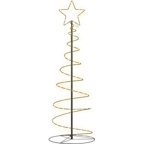 Sapin de Noël Arbre de Noël à LED 100 LED blanc chaud 150 cm (1/5)