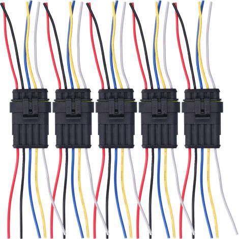 Connecteur électrique de voiture, 5 pièces, étanche, anti-flamme, résistant, antioxydant, fil automobile, 5p