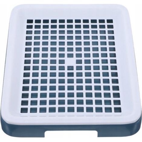 Bac à litière rectangulaire en plastique pour chats, convenant également aux lapins et aux petits animaux. (1/2)
