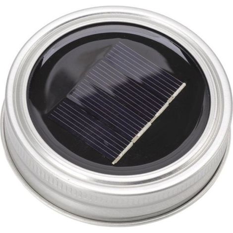 Couvercle de Pot à Confiture Solaire LED Exterieur 20 LED 6.6ft, Guirlande Lumineuse Sans Flamme Étanche (1/5)