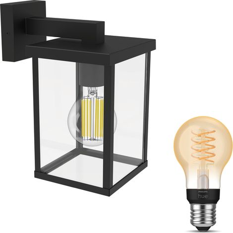 Philips Hue Bellini Applique murale d'extérieur E27 (Noir) Lumière blanche chaude - White Filament (1/5)