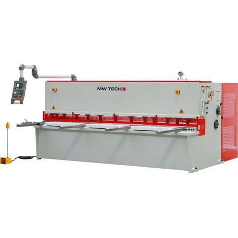 Cisaille guillotine hydraulique NC avec une largeur de travail de 3200 mm capacité de coupe de 6 mm 7,5 kW 400 V MW-Tech CGH3206 (1/5)