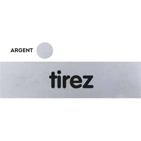 Plaquette de porte plexiglas Tirez - 170 x 45 mm - Gris argenté - NOVAP - 4035093