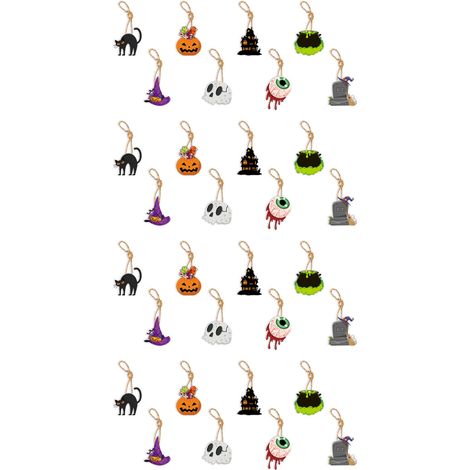 Décor Murale Halloween - 32 Pièces Ornements Accrochables Citrouille Fantôme - Pour Fête Décoration Intérieure Extérieure - Lot Complet (1/5)