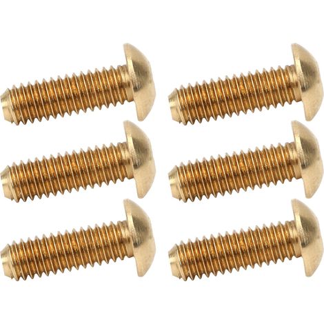 Vis à tête cylindrique creuse semi-circulaire en cuivre pur M4, M412 mm (1/5)