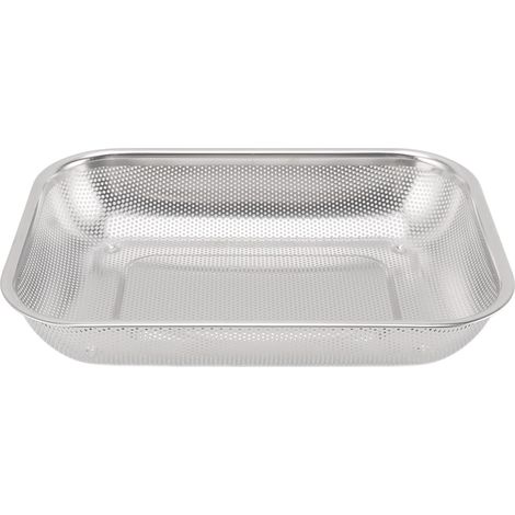 Panier à Légumes Rectangulaire en Acier Inoxydable, Passoire Grande Taille pour Cuisine (1/5)