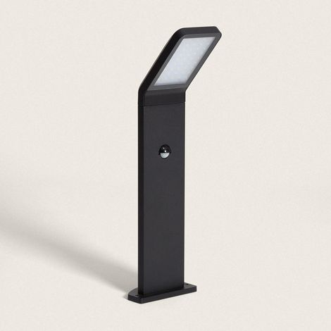 Balise Extérieure LED 9.5W en Saillie sur Pied 50cm Aluminium avec Détecteur de Mouvement Legacy Noir