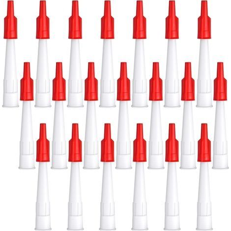 Embouts de Cartouche, Lot de 20 Embouts de Rechange en Silicone Transparent, Embout Cartouche Silicone pour Pistolet Silicone, Buses D'étanchéité pour Cuisine, Ménage (1/5)