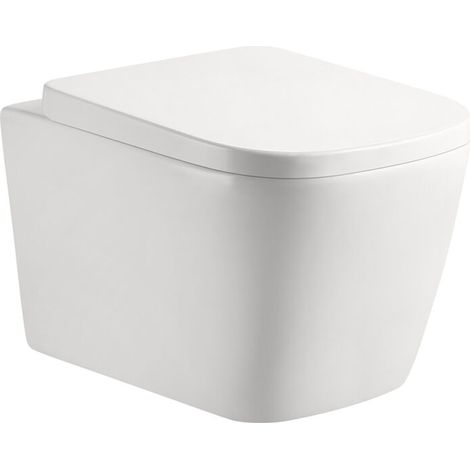 Beitz & Walz AqvaCeramica WC Wand Tiefspüler spülrandlos 495 x 365 mm - weiß - (1/2)