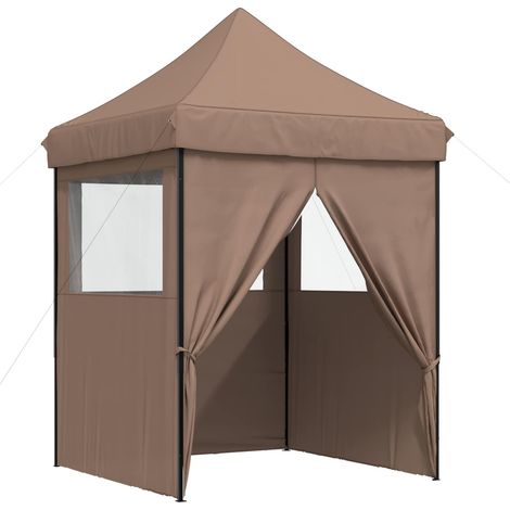 Tente de fête 200 x 200 x 306 cm Marron Tissu Oxford vidaXL