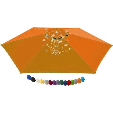 Tissu de Remplacement pour Parasol Déporté Toile de Rechange pour Parasol, Bâche de Remplacement pour Parasol Déporté, pour Terrasse Jardin Piscine(N15,11.5 FT 350cm 8 Ribs)