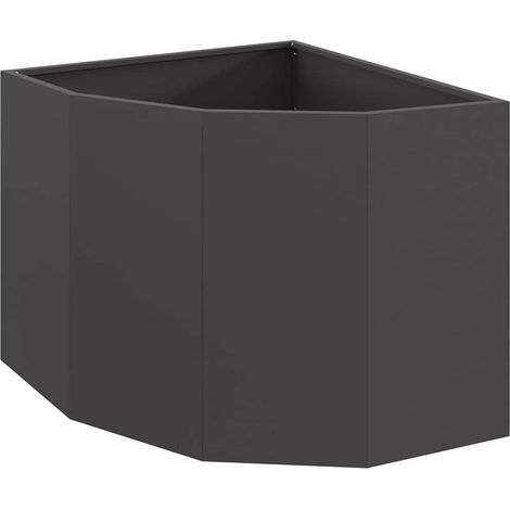 Maison Exclusive - Eckpflanzer Schwarz 60 x 60 x 50 cm Stahl (1/5)