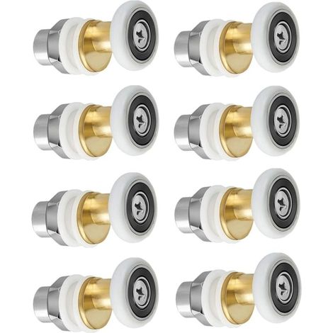 [NEVER USED] Shower door – roller roller for shower door, sliding rollers, door roller, spare wheel, 8 pieces, 20 mm (1/4)