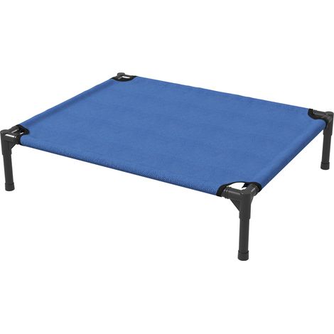 Cuccia per cani rialzata pieghevole metallo tessuto Oxford, 76x61x18 cm, Blu