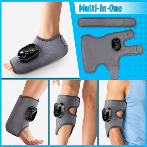Wiederaufladbares Knöchelmassagegerät (3000 mAh) mit Heiz-, Vibrations- und Bandagierungsfunktion für Knöchel und Fuß. Ein multifunktionales Massage- und Stützgerät, geeignet für Knöchel, Fuß, Arm und (1/4)