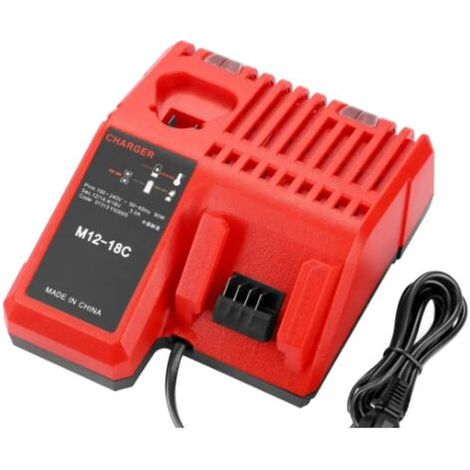 12 / 14.4 / 18V 3.0A Milwakee Double Chargeur,Chargeur de batterie au lithium-ion rapide - Prise UE (1/4)