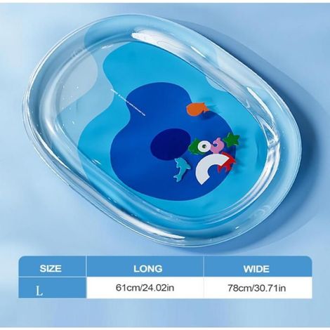 Tapis à eau pour chats, tapis rafraîchissant pour animaux avec poissons, jeu sensoriel d’intérieur et extérieur, tapis de jeu pour animaux de compagnie (1/5)