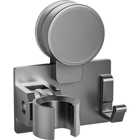 Soporte para ducha sin necesidad de taladrar, soporte con ventosa, ángulo ajustable y gancho, compatible con la mayoría de cabezales de ducha. (1/5)