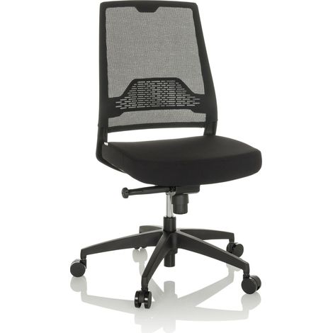 Bürostuhl / Drehstuhl PORTO ECO I Sitz Stoff / Rücken Netz schwarz hjh OFFICE (1/5)
