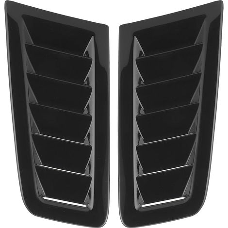 Grilles d'Aération Universelles pour Capot de Voiture Noir Brillant Lot de 2 Pièces (1/5)