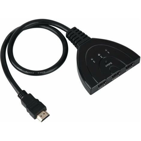 HDMI Audio Converter 1080P Video Switcher HDMI Split Signal Adapter Conversion Cable 3 in 1 Out(50cm) (1/5)