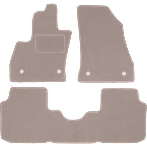 Alfombrillas de terciopelo beige para Fiat 500L monovolumen (2012-) (1/5)