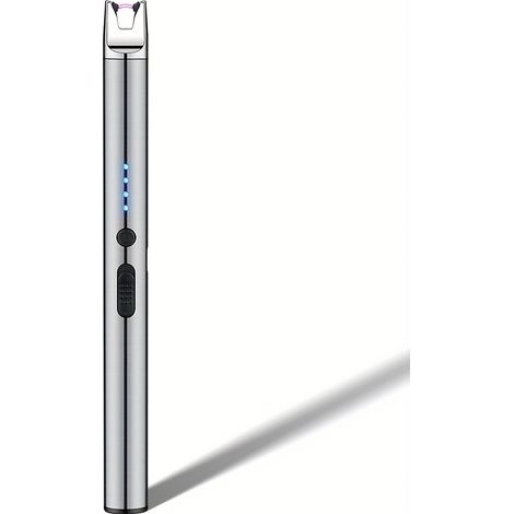 Briquet à arc rechargeable par USB, outil de cuisine compact avec design plasma anti-vent sans flamme, équipé d'une batterie lithium polymère de 170 mAh, parfait pour les bougies (1/5)