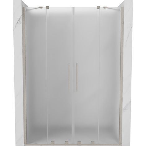 Mexen Velar Duo porta doccia scorrevole 150 cm, ghiaccio, nichel spazzolato - 871-150-000-32-97 (1/5)