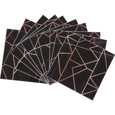 Lot de 10 autocollants pour carrelage 15 x 15 cm, dos autocollant 3D, imperméables et résistants à l'huile, décoratifs, en PVC de 0,26 mm d'épaisseur. (1/5)